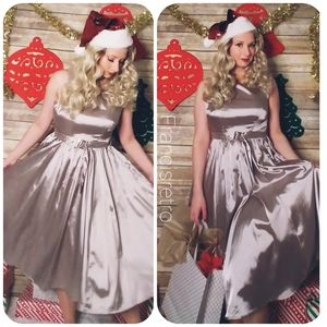 Holiday Winter Frozen Party Shiny Swing Dress